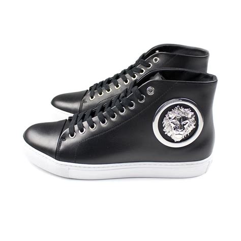 versus versace sneakers black|Versace high top vintage sneaker.